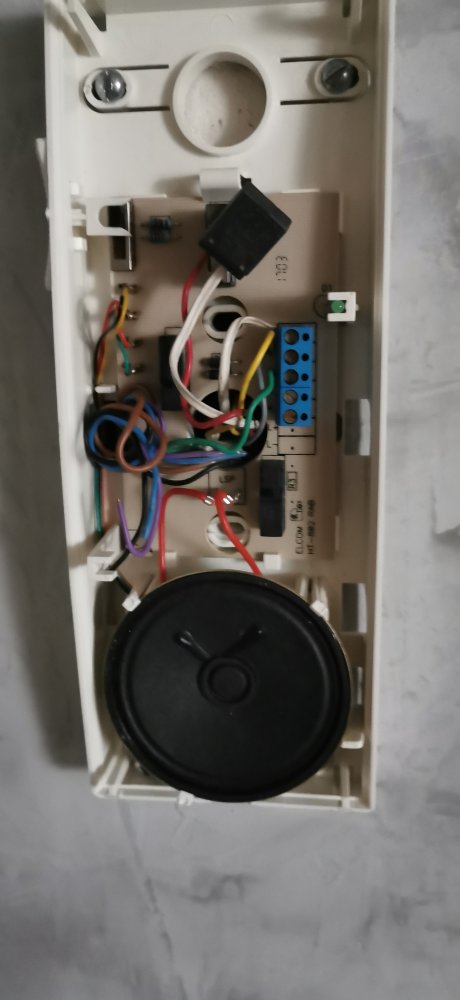 ELCOM HT-802 RAB W  Hörer ohne Kabel für Türsprechanlage 